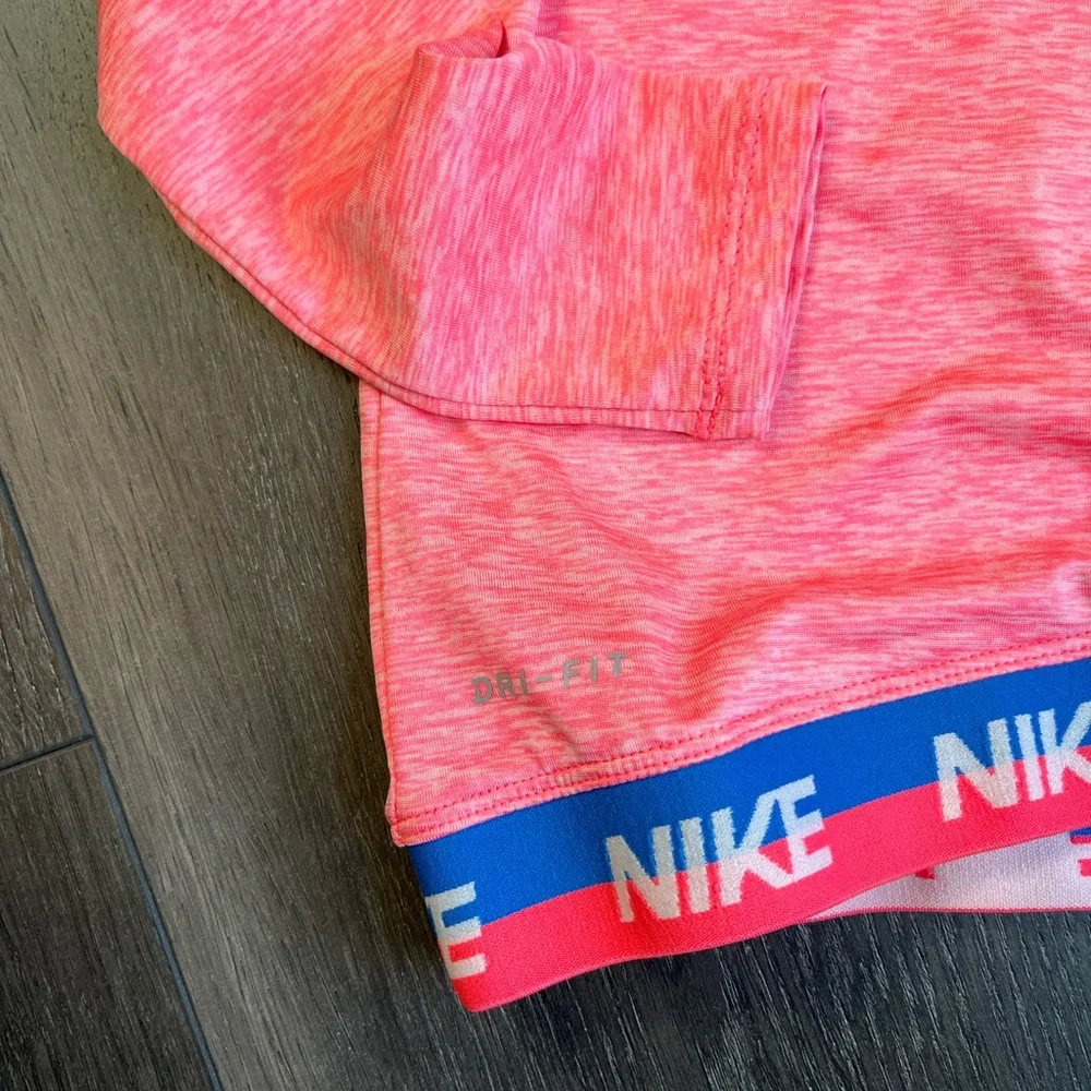 Nike Performance Dry Fit Neon Pink Logo Top - Picture 2 of 6